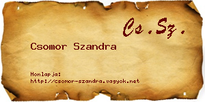 Csomor Szandra névjegykártya